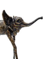 sculptuur, Surreal elephant artwork - 38 cm - Brons, Antiek en Kunst