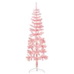 vidaXL Kunstkerstboom half met standaard smal 120 cm roze, Diversen, Verzenden, Nieuw