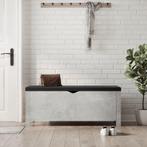 vidaXL Opbergdoos met kussen betongrijs 105x40x45 cm, Huis en Inrichting, Kasten | Overige, Verzenden, Nieuw