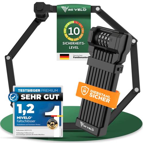 Tweedekans | MIVELO Robuust Fietsslot met Cijfercode - 120, Fietsen en Brommers, Fietsaccessoires | Overige Fietsaccessoires, Ophalen of Verzenden