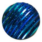 Fako Bijoux® - Click Button - Glitter Streep - Blauw, Verzenden, Nieuw