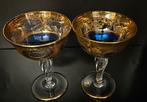 cristalleria italiana - Bokaal (2) - full gold blu giants