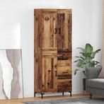 vidaXL Highboard met lade 2 pcs Oud Hout Bewerkt hout, Verzenden