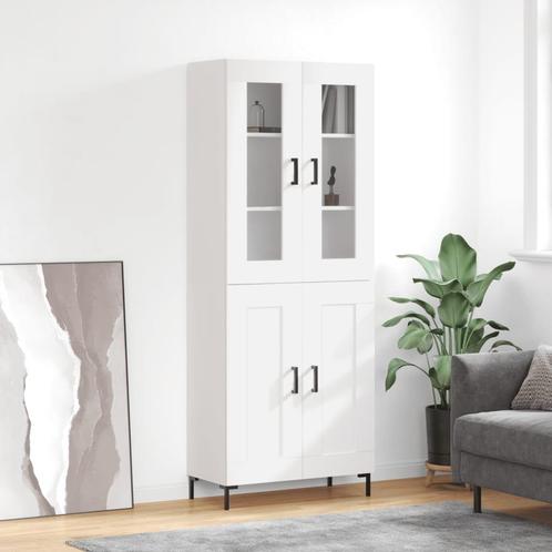 vidaXL Hoge kast 69,5x34x180 cm bewerkt hout wit, Huis en Inrichting, Kasten | Dressoirs, Nieuw, Verzenden