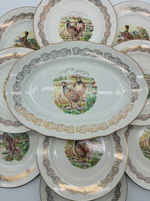 Tafelservies (11) - Aardewerk, Keramiek - Diensten voor wild, Antiek en Kunst, Antiek | Meubels | Tafels