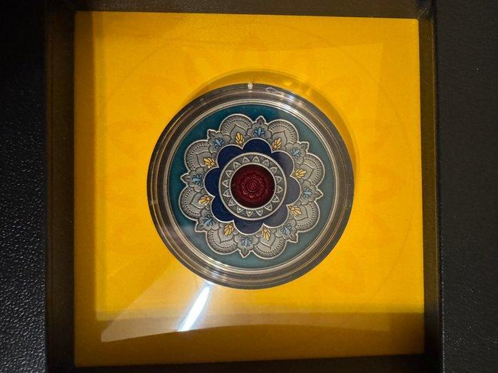 Polen. 2000 Francs 2019 Srebrna Moneta MANDALA (2 oz), Timbres & Monnaies, Monnaies | Europe | Monnaies non-euro