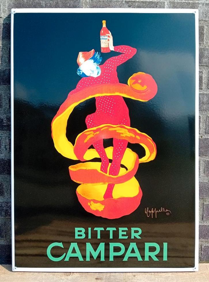emaille bord Bitter Campari, Verzamelen, Merken en Reclamevoorwerpen, Verzenden