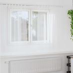 vidaXL Voile Gordijn met gordijnen 2 pcs Wit 140 x 140 cm, Verzenden, Nieuw