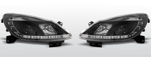 Koplampen LED DRL | Opel Corsa D 2006- | zwart, Autos : Pièces & Accessoires, Éclairage, Enlèvement ou Envoi