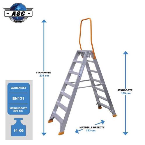 VGS Dubbele trap, Doe-het-zelf en Bouw, Ladders en Trappen, Trap, Nieuw, Verzenden