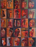 Christian Jodin (1970) - Masques Africains, Antiek en Kunst, Kunst | Schilderijen | Modern