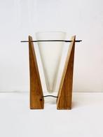Vaas - Mid-Century Modern kegelvormige vaas van matglas met, Antiek en Kunst