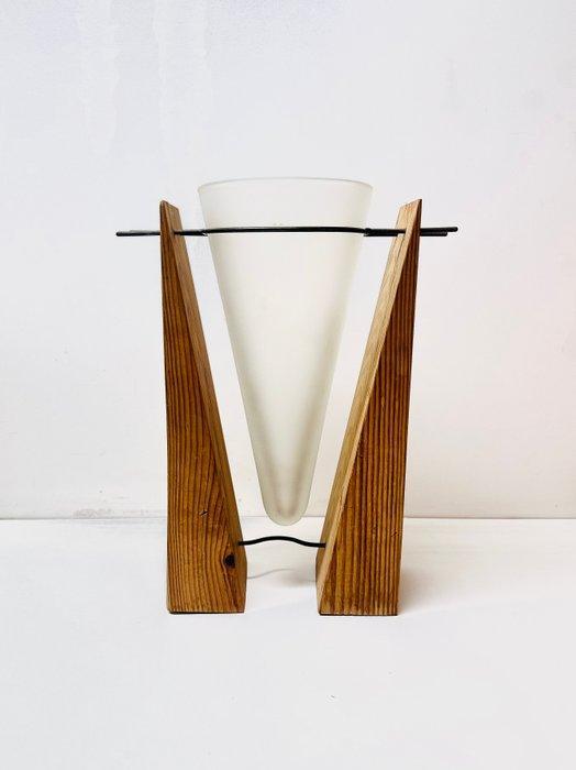 Vaas - Mid-Century Modern kegelvormige vaas van matglas met, Antiek en Kunst, Curiosa en Brocante