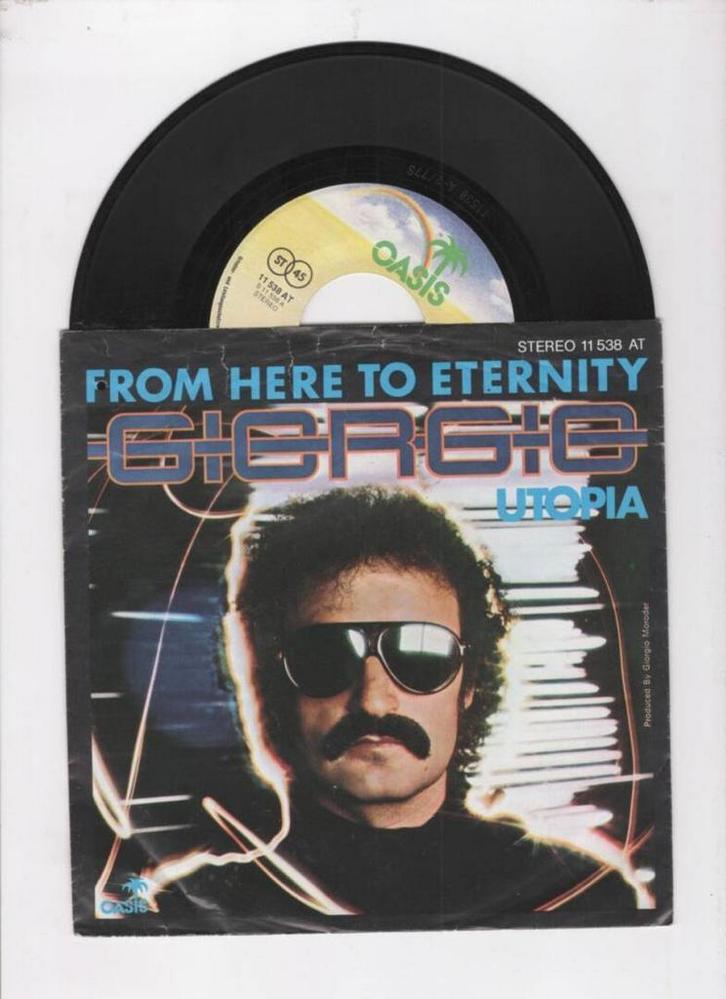 Giorgio Moroder – From Here To Eternity / Utopia (1-7-Vinyl, CD & DVD, Vinyles Singles, Enlèvement ou Envoi