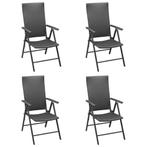 vidaXL Tuinstoelen 4 st poly rattan zwart, Tuin en Terras, Tuinstoelen, Verzenden, Nieuw