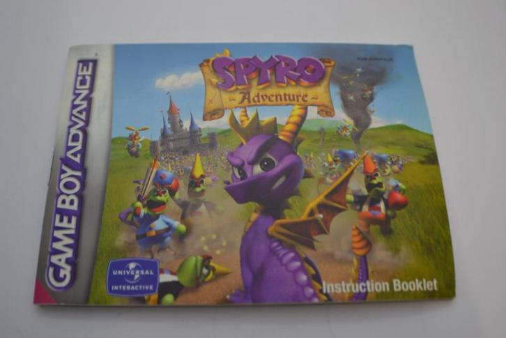 Spyro Adventure (GBA EUR MANUAL), Games en Spelcomputers, Spelcomputers | Nintendo Consoles | Accessoires
