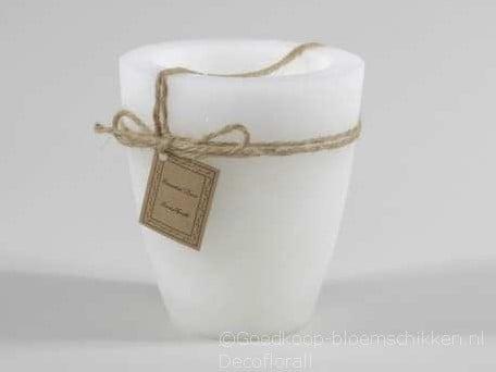 Tuinkaars Garden Candle Large Rustiek 50 uur Wit 120x140 mm, Maison & Meubles, Accessoires pour la Maison | Plantes & Fleurs artificielles