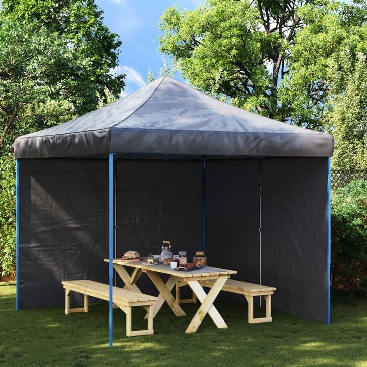 vidaXL Tentwanden met ritssluiting PE antraciet 2 st, Tuin en Terras, Partytenten, Nieuw, Verzenden