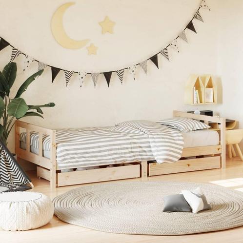 vidaXL Kinderbedframe 90x200 cm massief grenenhout, Kinderen en Baby's, Kinderkamer | Bedden, Nieuw, Verzenden