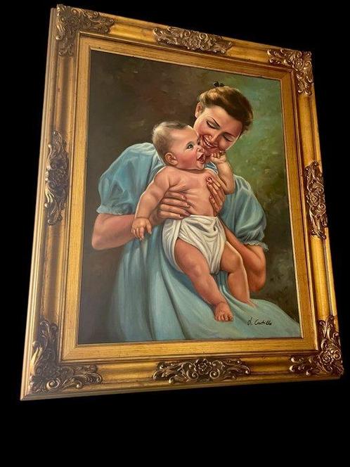 Italiaanse school (XX) - La felicità tra le dita, Antiek en Kunst, Kunst | Schilderijen | Klassiek