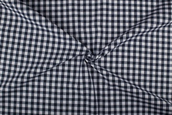 Geruite stof marineblauw 10mm geruit - Katoen stof op rol, Hobby en Vrije tijd, Stoffen en Lappen, Verzenden