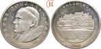 Zilver medaille auf Papst Johannes Paul 1986 Salzburg:, Verzenden