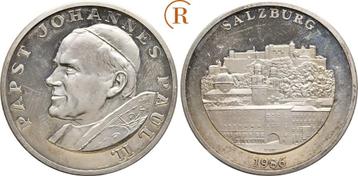 Zilver medaille auf Papst Johannes Paul 1986 Salzburg: beschikbaar voor biedingen