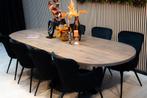 Tafel plat ovaal eikenhout  Matrix XL  140x90, Nieuw