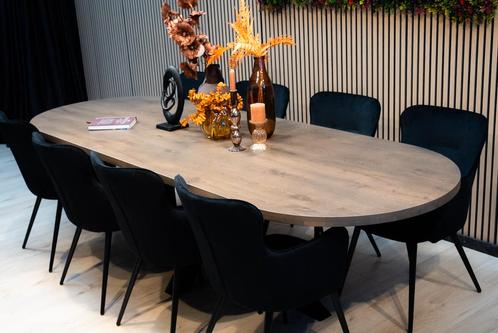 Tafel plat ovaal eikenhout  Matrix XL  140x90, Huis en Inrichting, Tafels | Eettafels