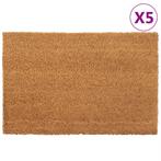 vidaXL Deurmatten 5 st 40x60 cm getufte kokosvezel naturel, Tuin en Terras, Verzenden, Nieuw
