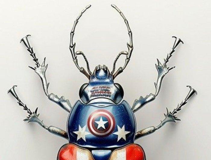 F2B (XX) - Besouro Capitão América, Antiek en Kunst, Kunst | Designobjecten