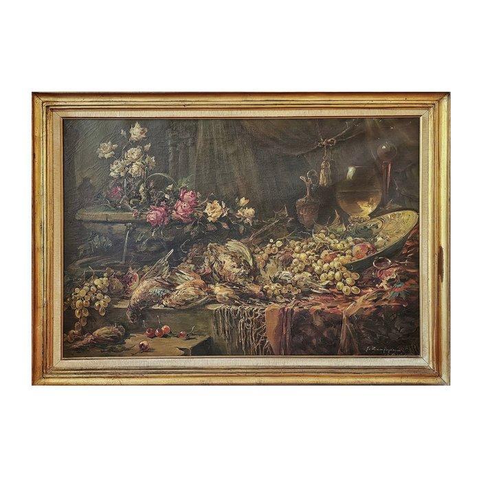 Giocondo Zampogna (1899–1965) - Natura morta di frutta con, Antiek en Kunst, Kunst | Schilderijen | Klassiek