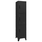 vidaXL Lockerkast 38x45x180 cm staal zwart, Verzenden, Nieuw