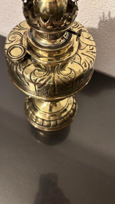 Olielamp - Messing, Glas, Antiek en Kunst, Curiosa en Brocante