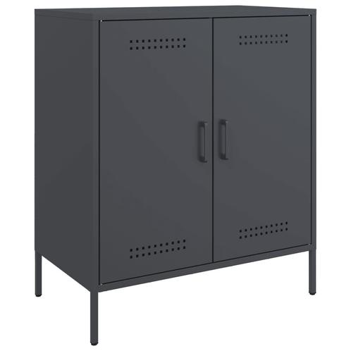 Stalen Dressoir 68cm Antraciet | Tweede Kansje, Huis en Inrichting, Kasten | Dressoirs, 50 tot 100 cm, 25 tot 50 cm, Nieuw, Metaal