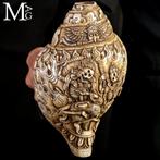 Antieke Hindoeïstische Shankha schelp - met de hand, Antiek en Kunst