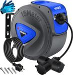 Kabelhaspel - 15 meter - automatisch oprollen - voor binnen, Verzenden, Nieuw