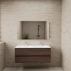 ACTIE BWS Badmeubel | Paris | Sonoma Choco 120 cm | Mat Wit, Ophalen of Verzenden, Nieuw, Bad