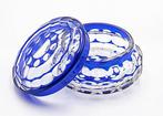Meyrs Neffe Art Deco Faceted Cobalt Crystal Glass Jewellery