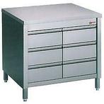 Comptoir Armoire avec 6 tiroirs 1/1 GN | 800x700x(h)900mm