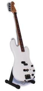 Miniatuur Fender Precision basgitaar met gratis standaard, Verzenden, Nieuw, Beeldje, Replica of Model