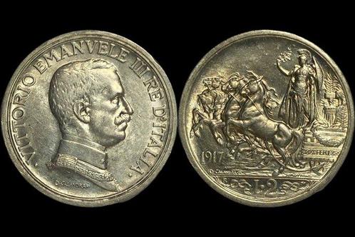 Italië, Koninkrijk Vittorio Emanuele III. 2 Lira, Postzegels en Munten, Munten | Europa | Niet-Euromunten