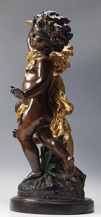 After August Moreau - Sculpture, Amour à la torche - 42 cm, Antiek en Kunst