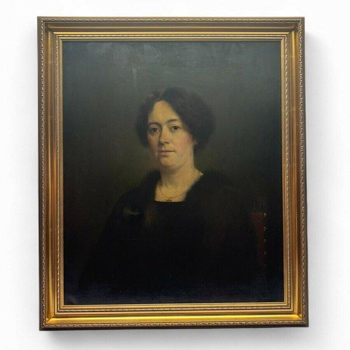 Hollandse School (XX) - Adelijke vrouw, Antiek en Kunst, Kunst | Schilderijen | Klassiek