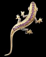 Zilver, Broche Salamandre (Lézard) en Amethist: Regeneratie,