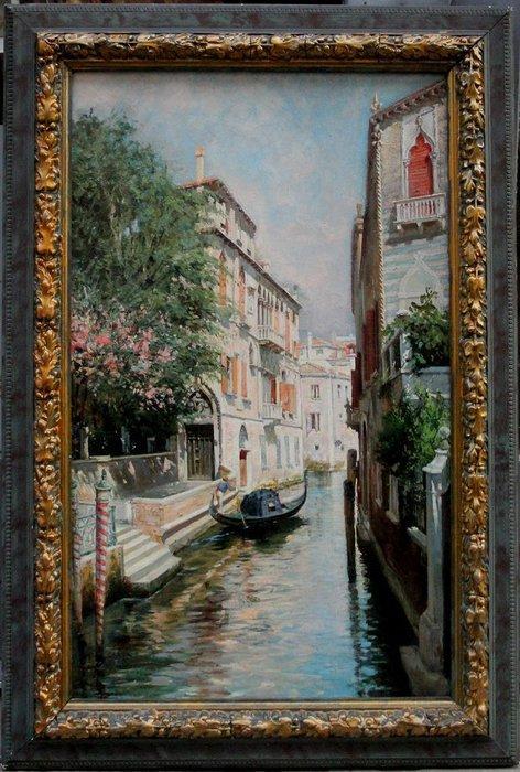 Rubens Santoro (1859-1942), Circle of - Venice: view of Rio, Antiquités & Art, Art | Peinture | Classique