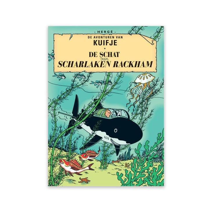 Kuifje Postkaart De Schat van Scharlaken Rackham, Verzamelen, Stripfiguren, Nieuw, Ophalen of Verzenden