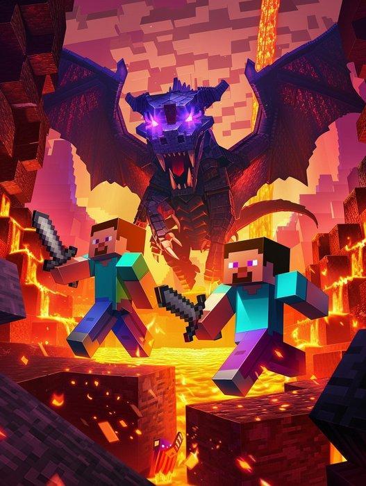 Shayer - Minecraft – Wrath of the Ender Dragon - XL -, Games en Spelcomputers, Spelcomputers | Overige Accessoires