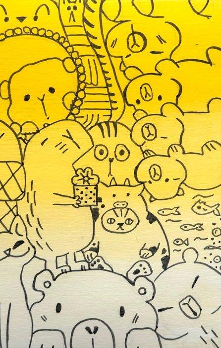 LIMEN - XL Cats and capybaras, Antiek en Kunst, Kunst | Schilderijen | Modern