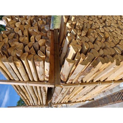 Kastanje halfronde paal weidepaal halfrond niet gepunt voor, Tuin en Terras, Palen, Balken en Planken, Nieuw